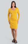 Womens Full Sleeve Embroidered Wrap Dress