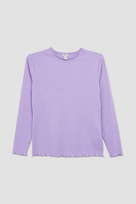 LS Picoting Ribbed T-Shirt & Leggings Set