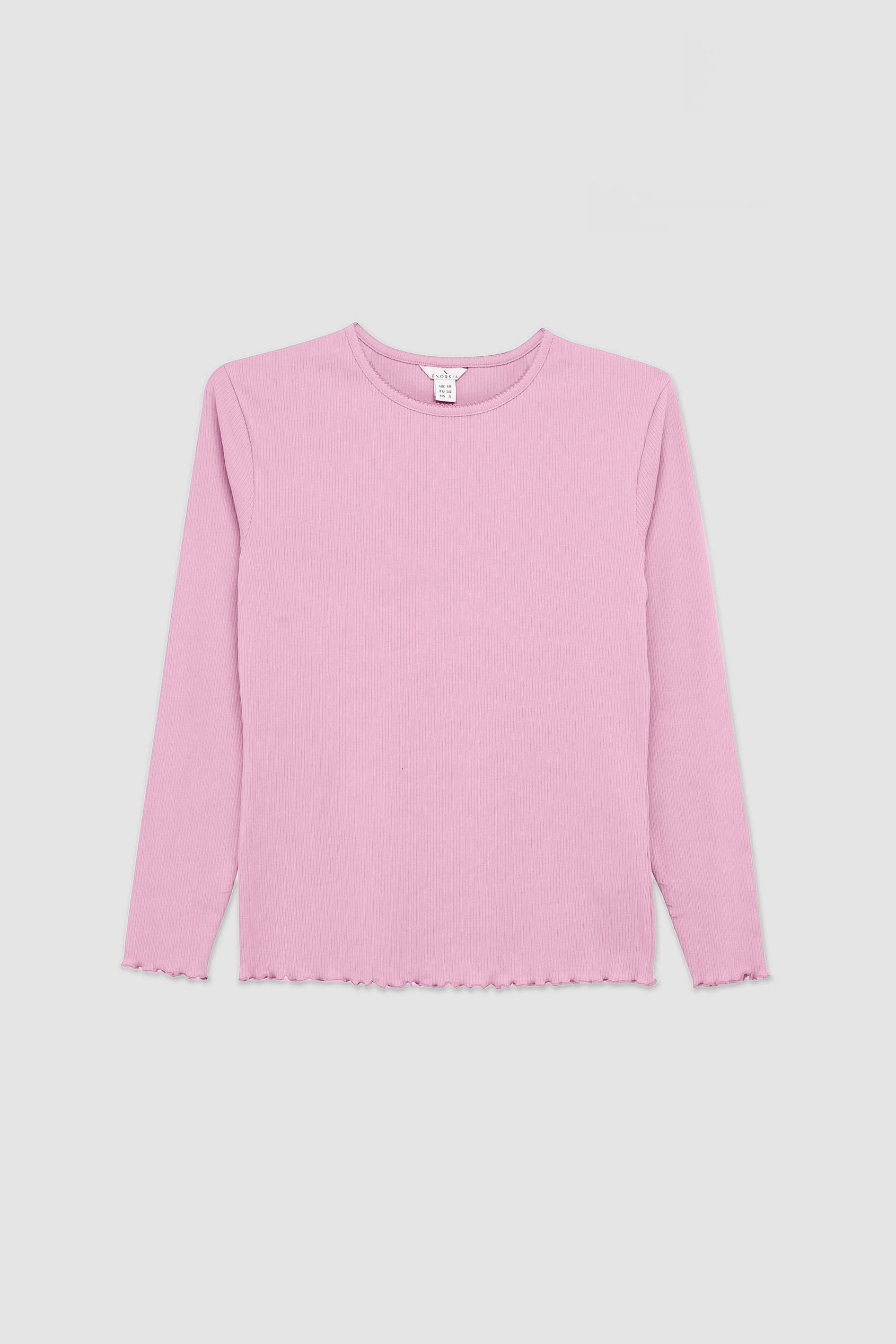 LS Picoting Ribbed T-Shirt & Leggings Set