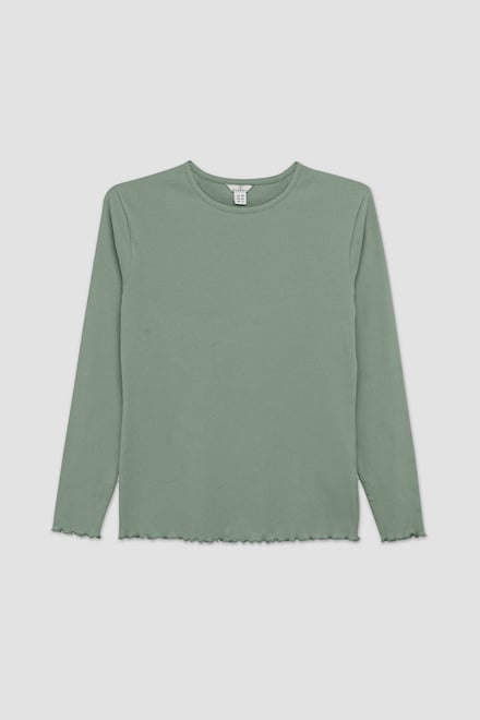 LS Picoting Ribbed T-Shirt & Leggings Set