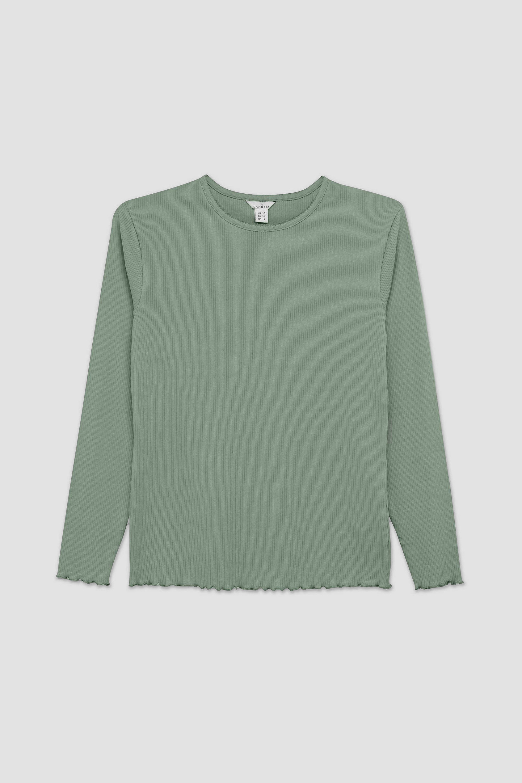 LS Picoting Ribbed T-Shirt & Leggings Set