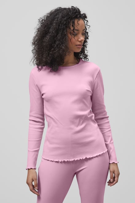 LS Picoting Ribbed T-Shirt & Leggings Set