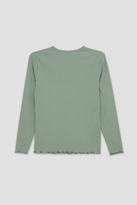 LS Picoting Ribbed T-Shirt & Leggings Set