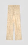 Short Ruffle Sleeve Cotton Printed Pyjamas Set