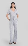 Short Ruffle Sleeve Cotton Printed Pyjamas Set