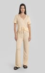 Short Ruffle Sleeve Cotton Printed Pyjamas Set