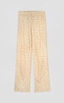 Short Ruffle Sleeve Cotton Printed Pyjamas Set