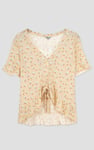 Short Ruffle Sleeve Cotton Printed Pyjamas Set
