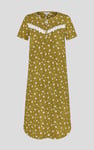 Butterfly Printed S/S Nightwear With Lacetrims