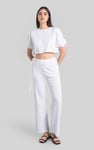 Wide Trouser And Crop Blouson Sleeve Top Set