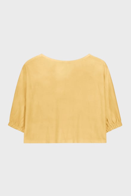 Wide Trouser And Crop Blouson Sleeve Top Set