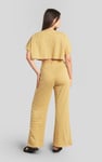 Wide Trouser And Crop Blouson Sleeve Top Set