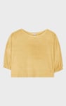 Wide Trouser And Crop Blouson Sleeve Top Set