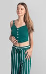 Striped Flare pant with Strappy Top Set