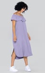 Off Shoulder Ruffle Jersey Dress