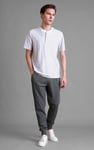 Ribbed Jersey Slim Fit Zip Pockets Joggers