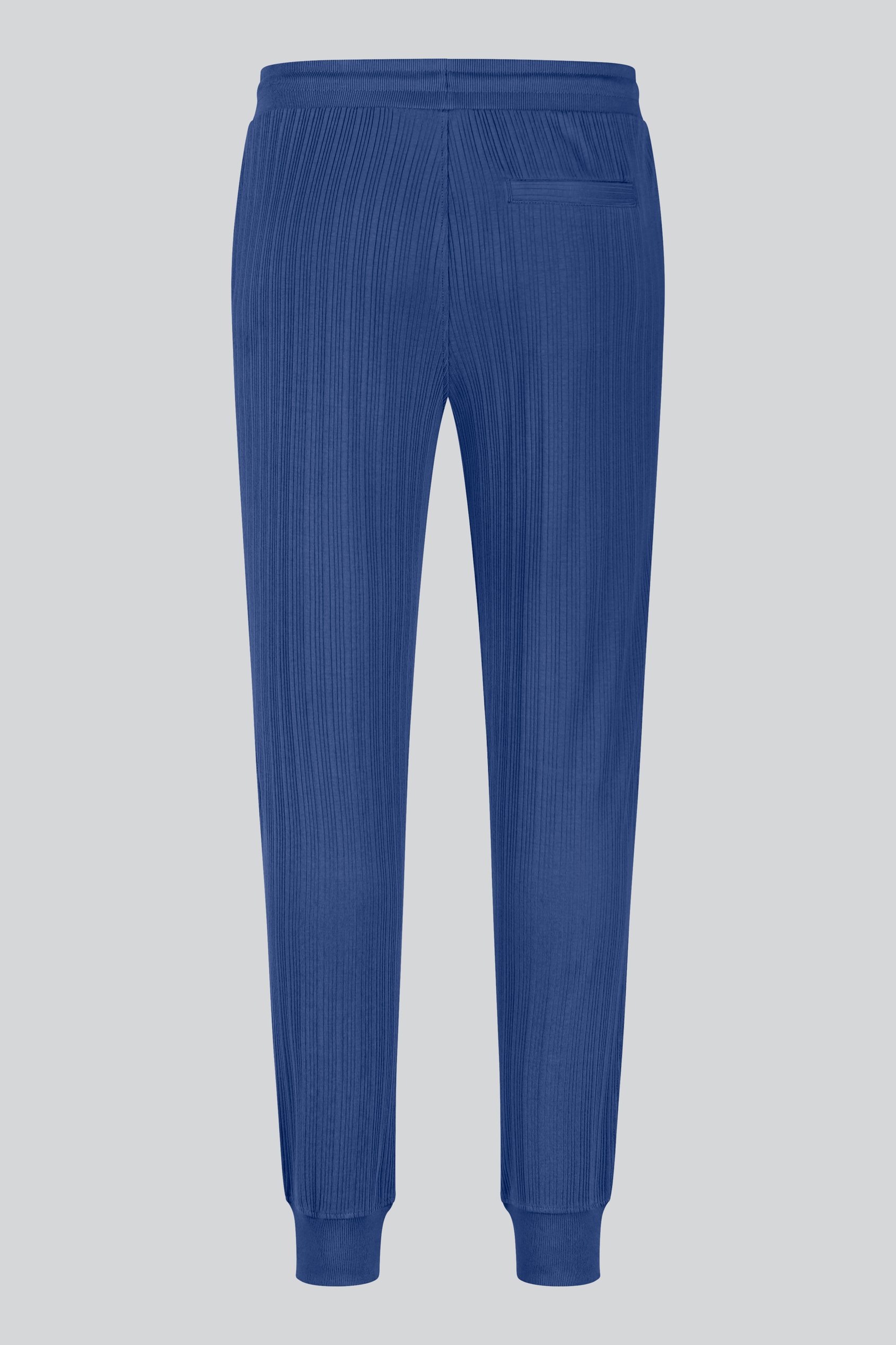Ribbed Jersey Slim Fit Zip Pockets Joggers