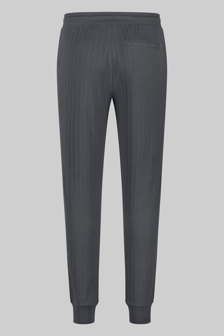 Ribbed Jersey Slim Fit Zip Pockets Joggers