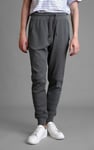 Ribbed Jersey Slim Fit Zip Pockets Joggers