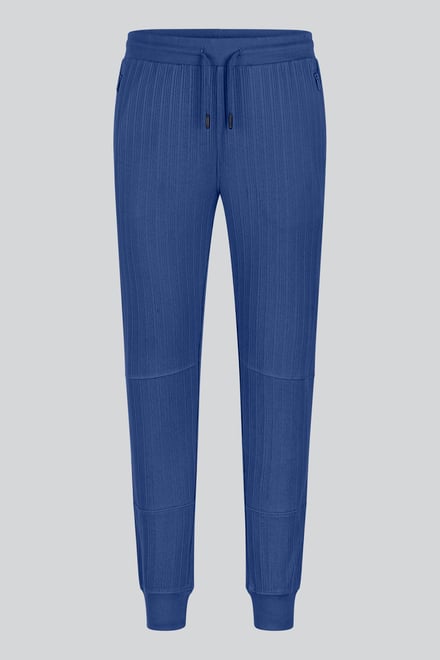 Ribbed Jersey Slim Fit Zip Pockets Joggers