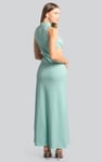 Sequin Embroidered Cut Out Waist Maxi Dress