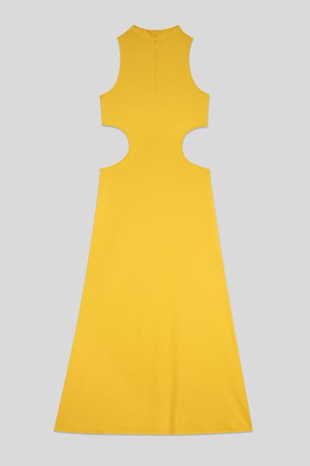 Sequin Embroidered Cut Out Waist Maxi Dress