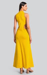 Sequin Embroidered Cut Out Waist Maxi Dress