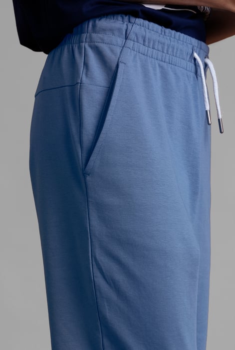 Men's Blue Slim Fit Tech Fleece Joggers