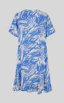 Fluid Print Wrap Dress