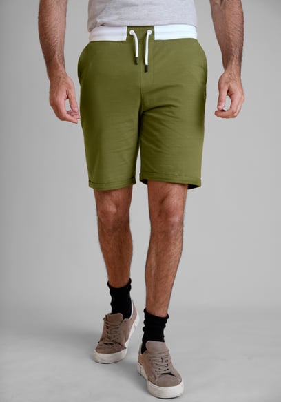 Contrast Waistband Regular Fit Shorts