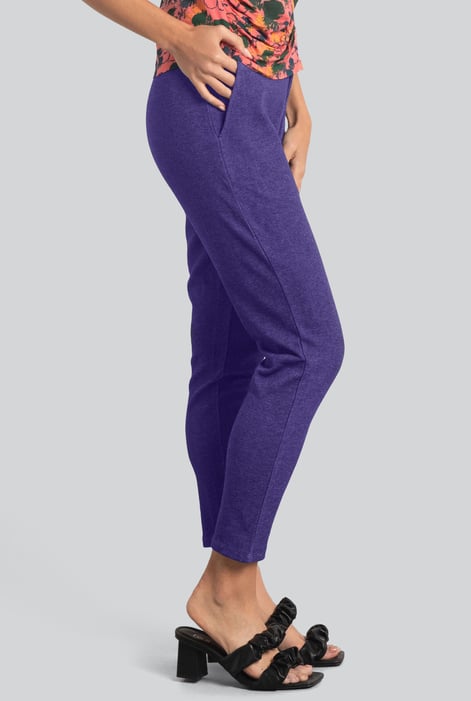 Womens Blue Jersey Trousers
