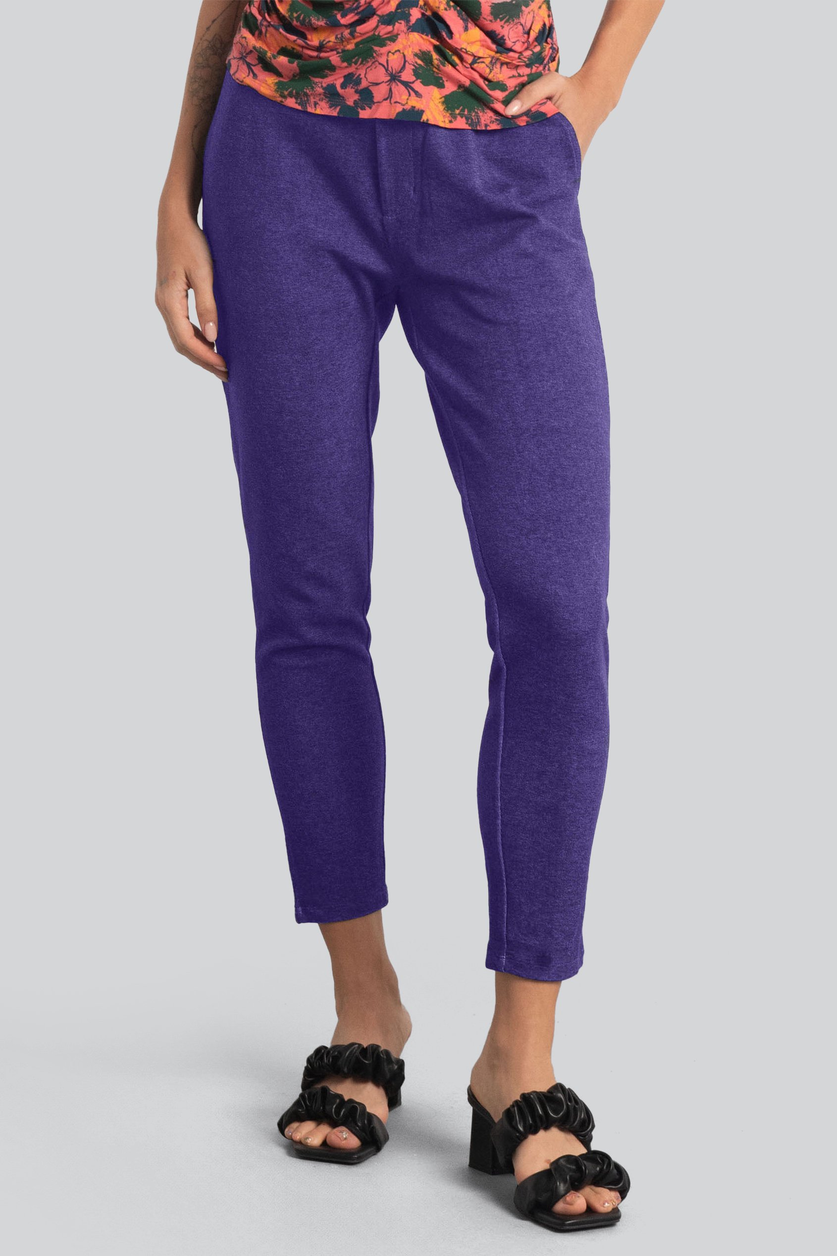 Enorsia Women's Blue Jersey Trousers - Uk 10