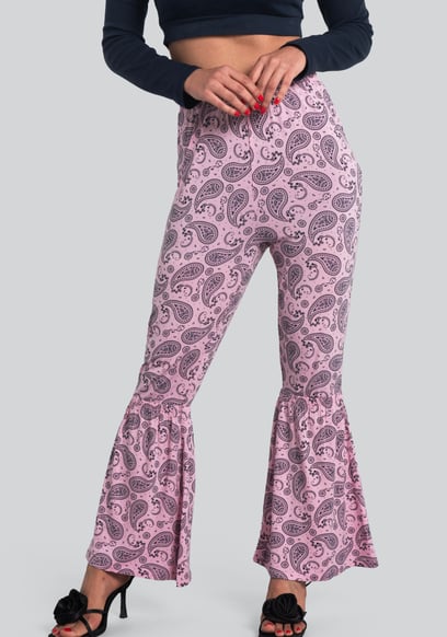 Paisley Printed Flared Sharara Pant