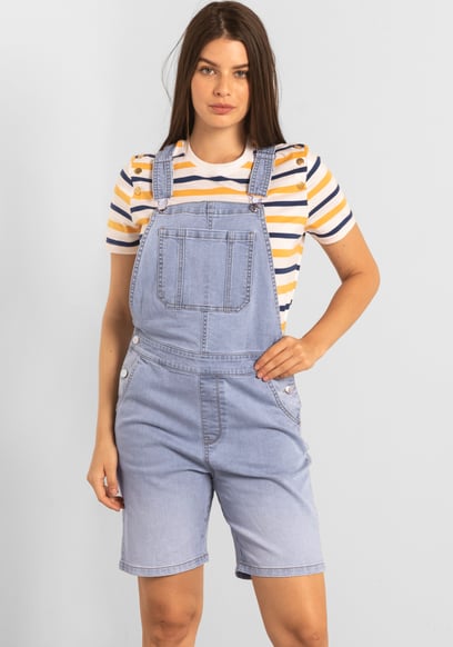 Womens Denim Short Dungaree
