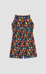 Smocked Waist Floral Printed Playsuit