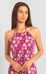 Smocked Waist Floral Printed Playsuit