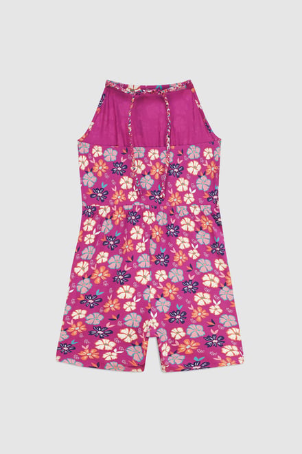 Smocked Waist Floral Printed Playsuit