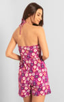 Smocked Waist Floral Printed Playsuit