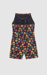 Smocked Waist Floral Printed Playsuit