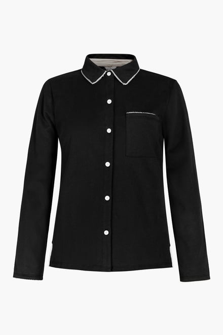100% Cotton Solid Long Sleeve Shirt and Trouser Set
