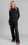 100% Cotton Solid Long Sleeve Shirt and Trouser Set