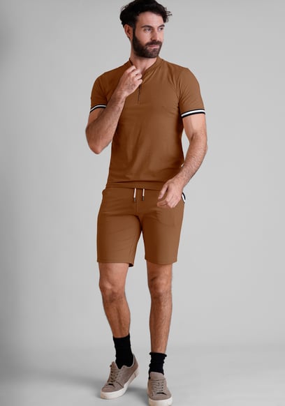Men's Jersey T-Shirt & Shorts Lounge Set