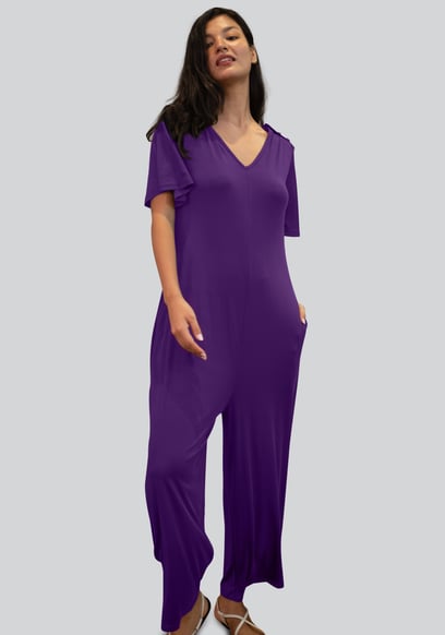 Ankle Length Wide Leg Jumpsuit