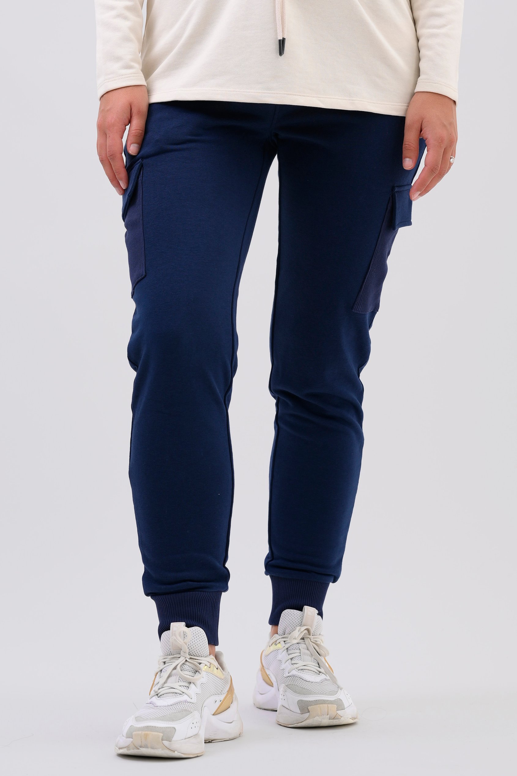 Enorsia Women's Navy Jersey Utility Trouser - Uk 8