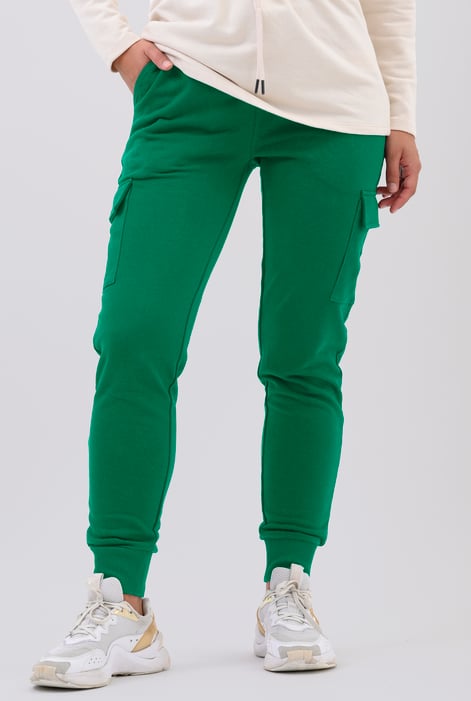 Womens Navy Jersey Utility Trouser