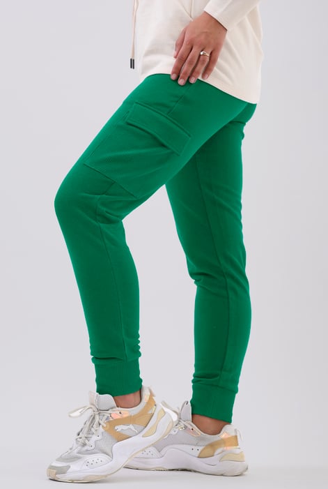 Womens Green Jersey Utility Trouser