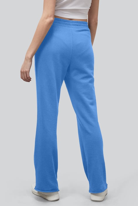 Blue Pin Tuck Front Jersey Trousers