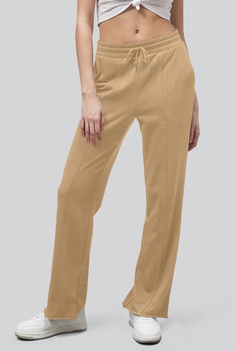 White Pin Tuck Front Jersey Trousers