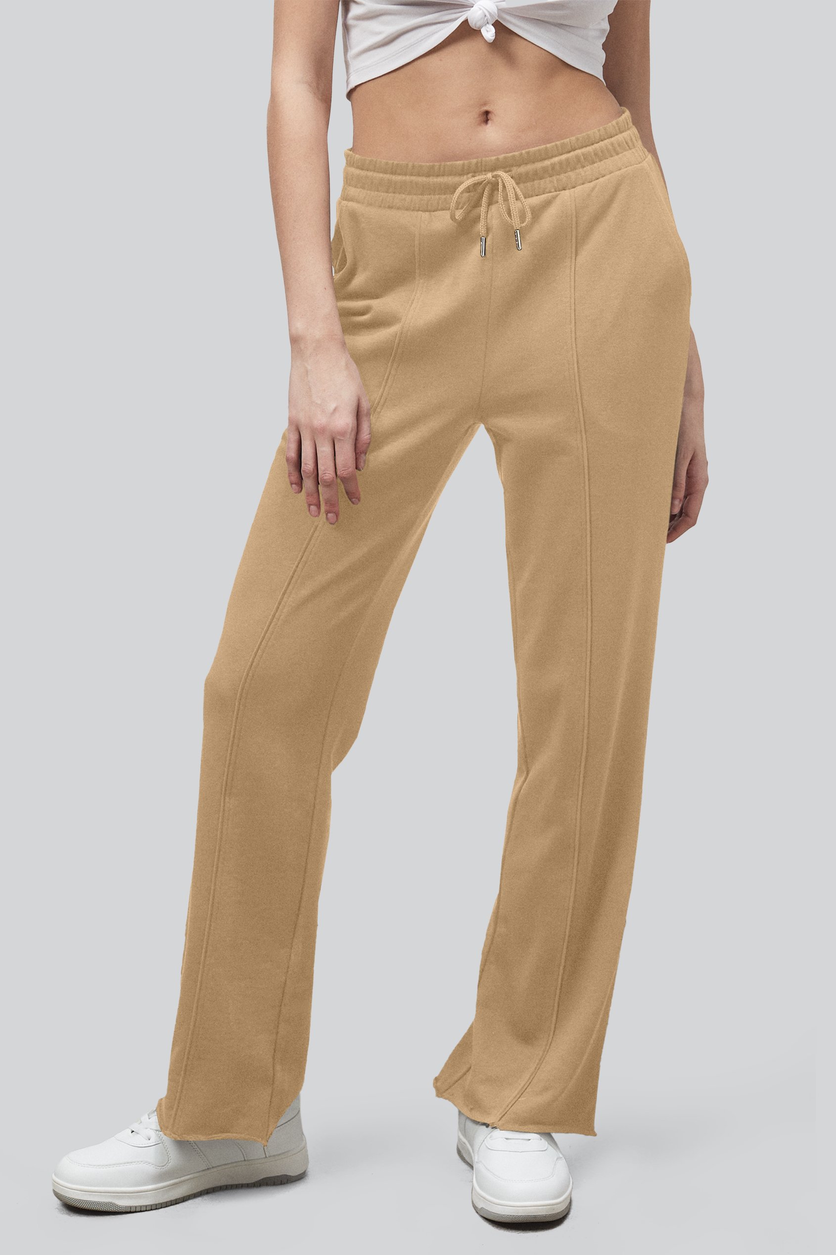 Enorsia Women's Yellow Pin Tuck Front Jersey Trousers - Uk 16