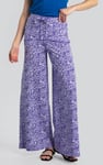 Womens Paisley Printed Wide Leg Trouser
